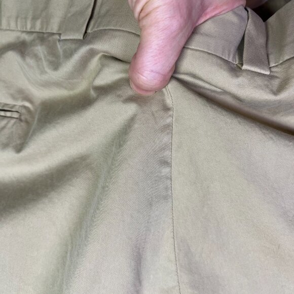 Vintage Normandy & Monroe Size 38R Tan Pleat-Front Pants Loro Piana Fabric - Picture 8 of 15